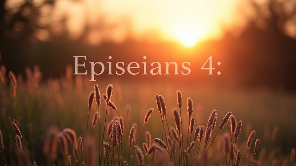 Bible Study on Ephesians 4: Unity and Spiritual Growth