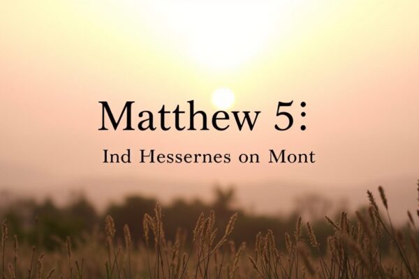 Bible Study on Matthew 5: The Sermon on Mount